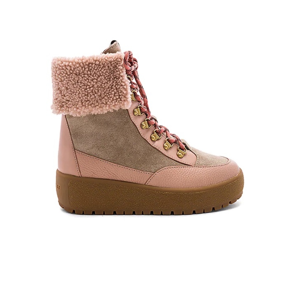 Coach Tyler Shearling Fold over Platform Boot 7 - Picture 3 of 14
